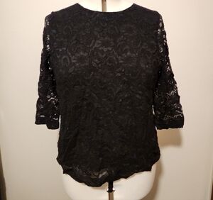 Chic Black Lace Blouse